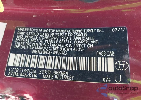 2018 Toyota C-Hr Xle from USA, damaged, VIN NMTKHMBX2JR029063